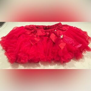 Twirl & Co. Layered Tulle Skirt Red